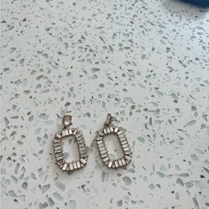 Elegant Silver Crystal Earrings